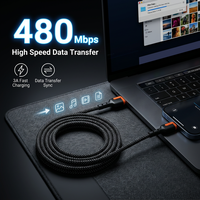 Kabel USB a ke Tipe C dengan Jalinan Nilon, Kabel Data Pengisian Daya Anti-Putus untuk Samsung, Xiaomi, Pixel, dan Ponsel Android Lainnya
