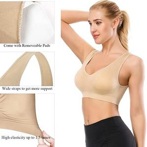 Fallsweet — soutien-gorge confortable sans couture, push up, BH sans <span class=keywords><strong>jantes</strong></span>, double rembourré, grande taille, pour femmes, idéal pour le sport - Product Image 2