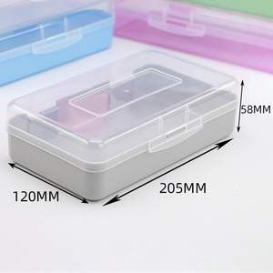 Box Plastic Pen Plastic YUZMEI Storage Crayon Color Case Crayon Box Plastic Pencil Case Organizer Pen Boxes Packaging Plastic Clear Large Pencil Box