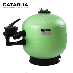 CATAQUA Latest High Speed Aquaculture Fiberglass Side Mount Sand Filter for Water Treatment