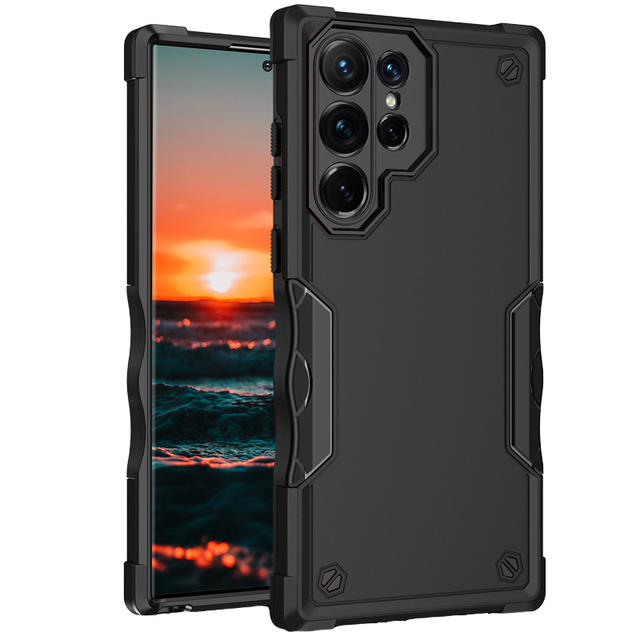 Heavy Duty 2 in 1 Hybrid Tpu Pc Armor Case for Samsung S21 S22 S23 S24 S25 Ultra Fe A53 A73 Full Protection Shockproof Anti Slip
