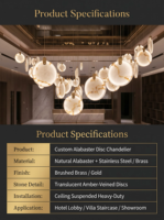Lampe suspendue en cristal transparent en laiton doré à hauteur réglable, éclairage à 360°, installation facile pour une utilisation luxueuse au chevet du lit ou sur une table à manger