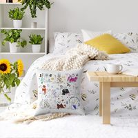 Oreillers et taies d'oreiller mignons pour les amoureux des chats, inspirés des passionnés de musique, 18 * 18 pouces, adaptés à la décoration du canapé de la maison ou du bureau