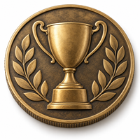 Trophée Personnalisé en Alliage de Zinc avec Relief, Cadeau d'Anniversaire pour Célébrations d'Entreprise, Fabricant Direct d'Usine, Pièce Commémorative en Gros