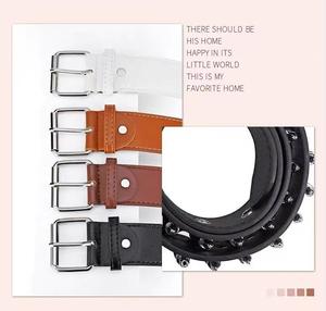 Sabuk Kulit PU Lebar Gaya Punk Y2K Trendi Model Peluru untuk Pria dan Wanita, Sabuk Bertabur Stud yang Dapat Dipersonalisasi, Laris Manis - Product Image 6