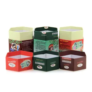 Hexagon Weiß Karton Rohr für Pulver Verpackung Tee Kanister