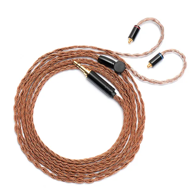 MMCX-cable para auriculares, 16 hebras, OFC, 400 núcleos, 2 pines, línea de actualización