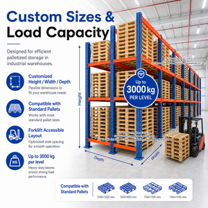 Système de Rayonnage à Palettes à Poutres Robuste pour Entrepôt, de 800 kg à 4000 kg, pour Stockage Industriel Sélectif en Usine - Product Image 5