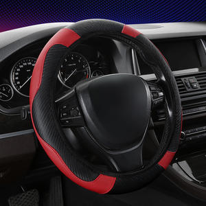 Funda de Cuero PU Antideslizante <span class=keywords><strong>para</strong></span> <span class=keywords><strong>Volante</strong></span> de Coche 2026, Accesorio de Moda Universal <span class=keywords><strong>El</strong></span>ástico con Logo Personalizado al por Mayor - Product Image 2