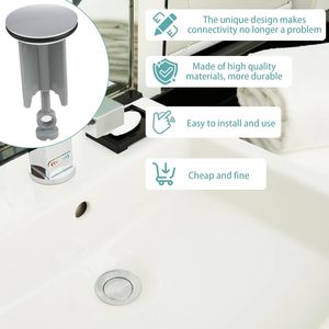 40mm Pop up <strong>Sink</strong> <strong>Plug</strong> <strong>Replacement</strong> Universal Bathroom <strong>Sink</strong> <strong>Plugs</strong> Adjustable Universal Basin <strong>Plug</strong> for <strong>Sinks</strong> for Bathroom - Product Image 4