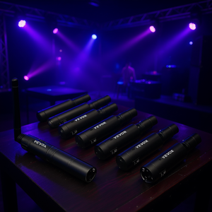 Controlador de Iluminación Inalámbrico Vevor DMX para Escenarios, 7 Receptores, 1 Transmisor, Banda ISM 2.4G, Recargable, para Fiestas, DJ, Bares - Product Image 2