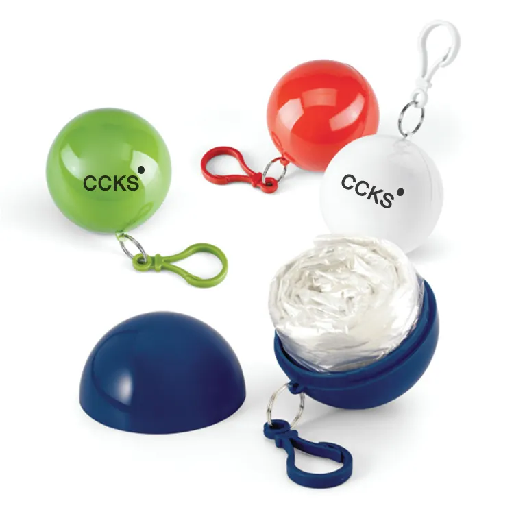 פונצ'ו מעיל גשם נייד בכדור חיצוני מתנת קידום מכירות קטנה זולה עם לוגו מותאם אישית