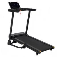 Treadmill Lipat Berkualitas Tinggi untuk Penggunaan di Rumah, Beban Maksimum 110kg, Layar LED, Treadmill Elektrik dengan Motor DC 1.25HP