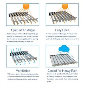 <span class=keywords><strong>Pergola</strong></span> en aluminium motorisée, imperméable, murale, 4x3, pour l'extérieur, avec <span class=keywords><strong>toit</strong></span> à persiennes et <span class=keywords><strong>rideau</strong></span> - Product Image 3