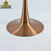 Base de table en acier inoxydable de luxe en or rose, base de table à manger en forme de tulipe pour meubles de restaurant et café modernes