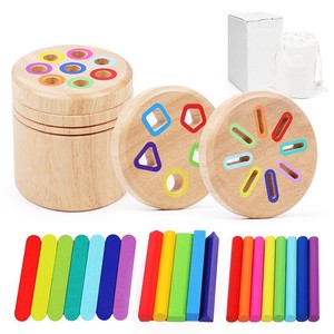 Juguete de Madera Montessori para la Clasificación de Colores, Habilidades Motoras, Caja de Monedas Educativa, Juego Sensorial para Niños - Product Image 6