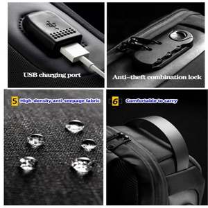 Sac de poitrine imperméable de grande capacité pour homme, nouvelle mode, sac banane de sport portable en Oxford avec fermeture à glissière, vente en gros USB - Product Image 6