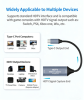 Factory Direct HDTV to Type-C Video Capture Card Switch Game PS4 Mini Computer Stick Monitoring