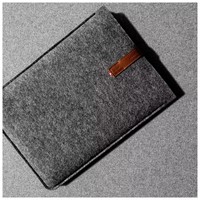 Bolsa de almacenamiento de cubierta de Tablet PC de tamaño personalizado de alta calidad, bolsas organizadoras de fieltro de lana de cuero PU y fieltro de poliéster
