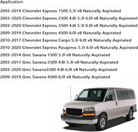 Tuyau d'admission d'air 23303033 696406 compatible avec les Chevrolet Cargo, Pasajeros, Express et GMC Savana 1500, 2500, 3500, 4500 4.8L, 5.3L, 6.0L V8 (N/A)