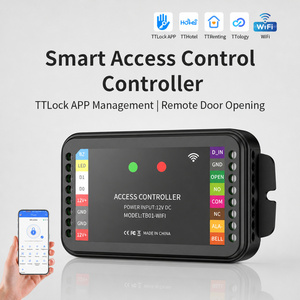 ตัวควบคุมการเข้าออกอัจฉริยะพร้อมระบบล็อคประตูคู่ WiFi Wiegand 26 34 TTLock APP ซิงค์ข้อมูลผู้ใช้สำหรับโรงแรมอพาร์ทเมนท์ - Product Image 1