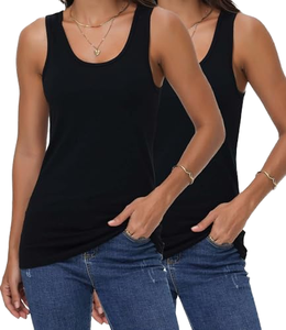 Débardeur de sport personnalisé pour femme 2026 – T-shirt tricoté sans manches dos nageur tendance pour l'entraînement, le fitness et les loisirs - Product Image 1