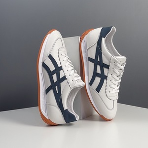 Primavera 2025, nuevas zapatillas de deporte informales de cuero genuino para hombre, zapatos informales combinables de estilo coreano, zapatos inspirados en <span class=keywords><strong>Forrest</strong></span> Gump de moda - Product Image 2