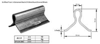 Rail de roulement en acier galvanisé de 3 mm pour roues rainurées rondes de 20 mm - Conception traditionnelle durable pour usage en atelier