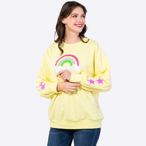 T-shirt personnalisé polaire à la mode <span class=keywords><strong>veste</strong></span> en Sherpa ample pull-over sweat à capuche surdimensionné sans ficelle pour femmes pull à paillettes motif brillant - Product Image 1