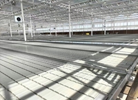 Système de plantation d'horticulture à effet de serre HydroBlue 4x8ft Table roulante lits de semences jambes fixes Aquaponic Grow Flood Tables Pump High