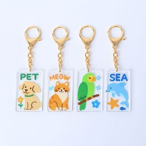 Porte-clés en acrylique transparent personnalisé avec impression UV Porte-clés en plastique transparent avec logo Vente en usine - Product Image 5