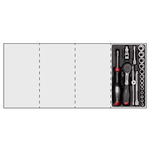 Ensemble d'outils Usag 519/606AEAK, clé à douille 1/2 pouce, acier au chrome-vanadium, 37x28x8cm, kit manuel avec coffret - Product Image 1