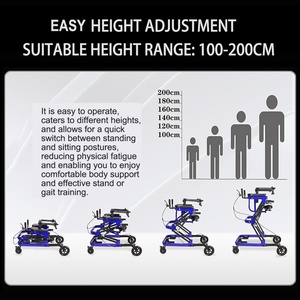 Déambulateur debout imperméable et durable, design pliable, <span class=keywords><strong>cadre</strong></span> en aluminium robuste, capacité de charge de 150 kg, entraîneur de mobilité - Product Image 3
