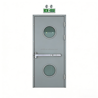Porte battante coupe-feu en acier inoxydable résistant à la corrosion et antirouille pour hôpitaux humides, sous-sols et passages souterrains