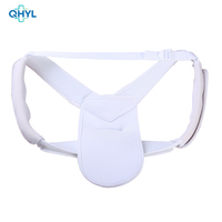 Ceinture de soutien dorsale et de correction posturale blanche pour adulte, fixation et protection de la clavicule pour la rééducation et la récupération des blessures