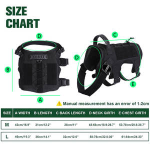 ชุดเสื้อกั๊กสุนัขแบบยุทธวิธีสำหรับขายส่ง ปรับได้ ทนทาน ใช้ได้หลากหลาย สำหรับฝึกสัตว์เลี้ยง ไม่ดึง ชุดเสื้อกั๊กสุนัขแบบยุทธวิธี - Product Image 3