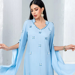 sachin and babi light blue dress Green Hijab Evening Dress