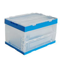 Bac de roulement de pile de stockage logistique robuste caisse mobile en plastique Durable avec couvercle Rectangle grande boîte conteneurs en plastique