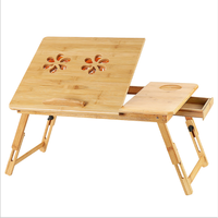 Mesa de bambú para ordenador portátil, escritorio plegable y ajustable, 5v, con cable de extensión USB, respetuoso con el medio ambiente, plegable, barato, 15kg