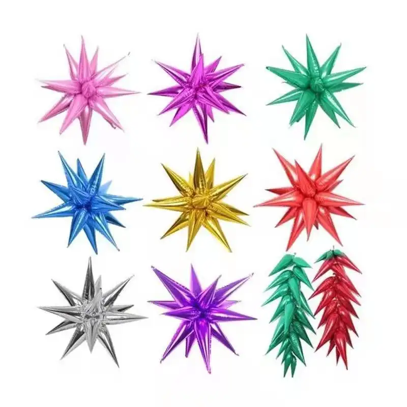 Wholesale Water Drop Air Ball star explosion star aluminum foill balloon festival party wedding background decoration supplies