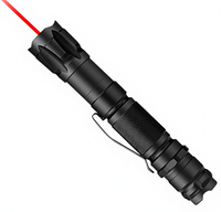 Pointeur laser rouge portable, élégant, haute puissance, à mise au point réglable, en aluminium, pour le camping, 650 nm, portée de 100 à 10 000 mètres, pour le jeu avec les animaux