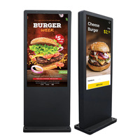 Tablero de visualización electrónica con menú de restaurante al aire libre LCD Kiosco digital Tableros de publicidad al aire libre de pie para Drive-Thru