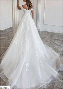 2024 nouvelle <span class=keywords><strong>robe</strong></span> de mariée hors épaule <span class=keywords><strong>grande</strong></span> jupe amovible dentelle Train <span class=keywords><strong>robe</strong></span> <span class=keywords><strong>grande</strong></span> <span class=keywords><strong>taille</strong></span> robes de soirée pour <span class=keywords><strong>femme</strong></span> - Product Image 4