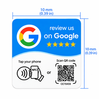 Plaque de révision en acrylique personnalisée avec autocollant NFC intelligent et code QR pour café, bar, boutique, réception
