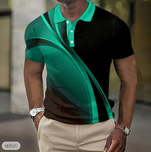 <span class=keywords><strong>Polo</strong></span> Personalizado <span class=keywords><strong>con</strong></span> Estampado Digital 3D por Sublimación, Diseño Geométrico de Anime, <span class=keywords><strong>con</strong></span> Botones o Cierre, <span class=keywords><strong>con</strong></span> Dropshipping - Product Image 5