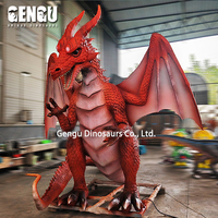 Offre Spéciale de prix d'usine Animatronic Red Western Dragon 3D Big Dragon