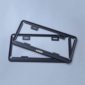 Carbon Fiber Pattern Stainless Steel License Plate <b>Frame</b> for Cars, Durable Decorative Auto Tag Holder Gift - Product Image 1