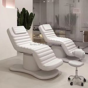 Table de massage faciale moderne rose en similicuir pour spa, salon et atelier - Product Image 3