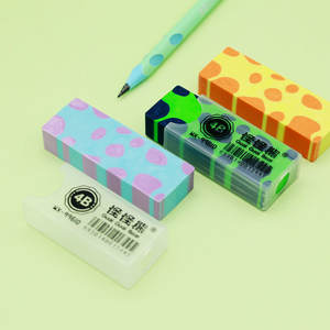 Factory Sale Niedliche Milch Textur Muster Kunststoff Bleistift Radiergummis für Kinder Schul bedarf zum Lernen Büro Schreibwaren Bulk - Product Image 4