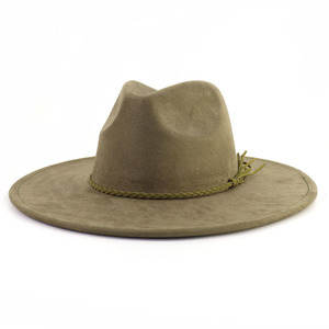 Sombreros Fedora de ante unisex personalizables Diseño elegante en variedad de <span class=keywords><strong>colores</strong></span> para adultos para entusiastas de los viajes de fiesta de <span class=keywords><strong>vaquero</strong></span> - Product Image 4